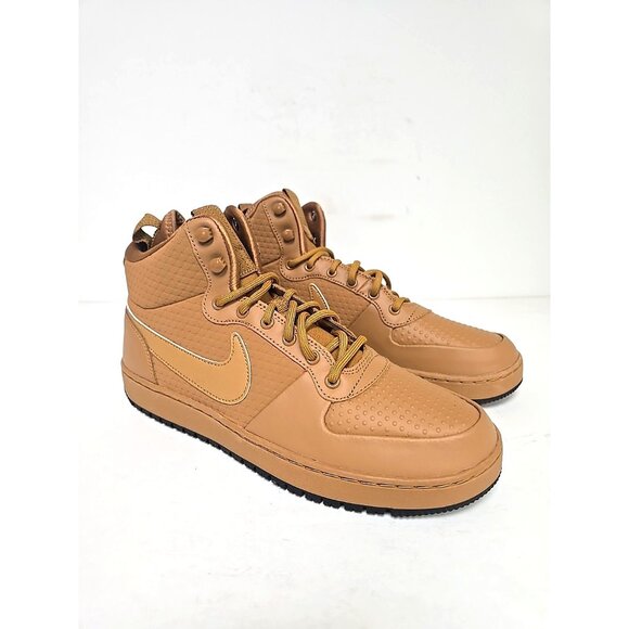 Nike Men's Ebernon Mid AQ8754-700  Winter Sneaker Hiking Boot Wheat Size 9.5M - Picture 1 of 9